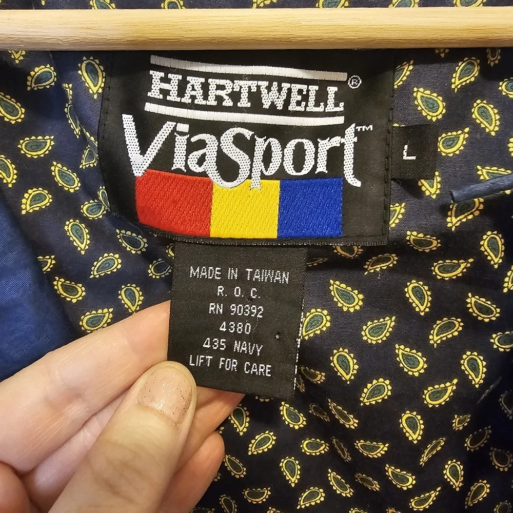 Vintage Hartwell ViaSport Men's Navy Raincoat